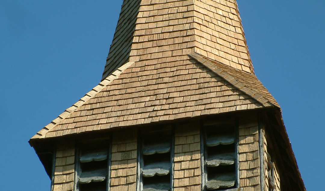 Church roof work detail Hascombe Surrey